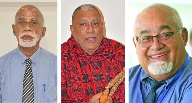 From L-R) Ratu Vuniyani Navuniuci (Tui Nadi), Ratu Wil­iame Katonivere (Tui Macuata) and Ratu Epenisa Cakobau (The Vunivalu)