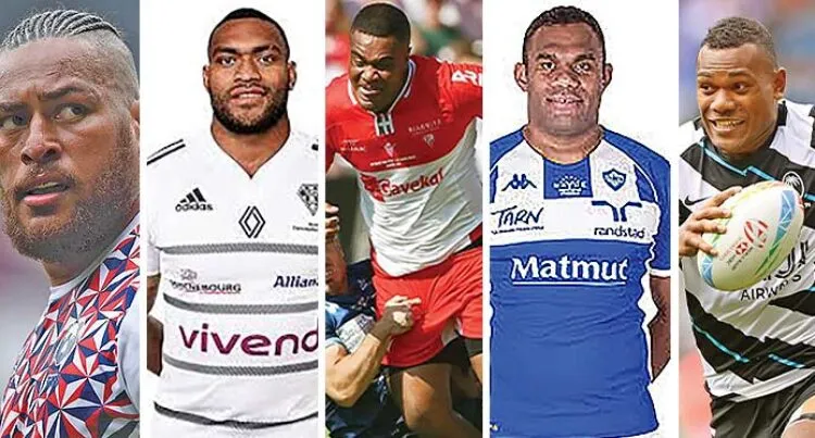 From left: Nathan Hughes, Mesulame Kunavula, Johnny Dyer, and former Flying Fijians captain Leone Nakarawa Elia Canakaivata.