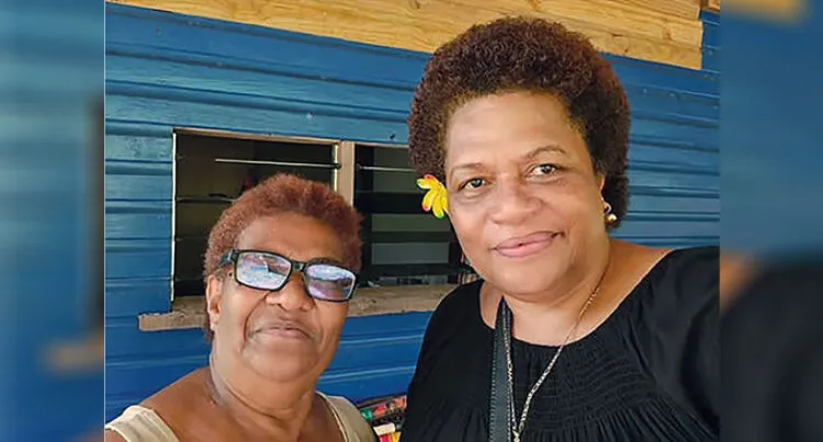 The late Wainikiti Waqa Bogidrau with her friend Vasiti Ritova